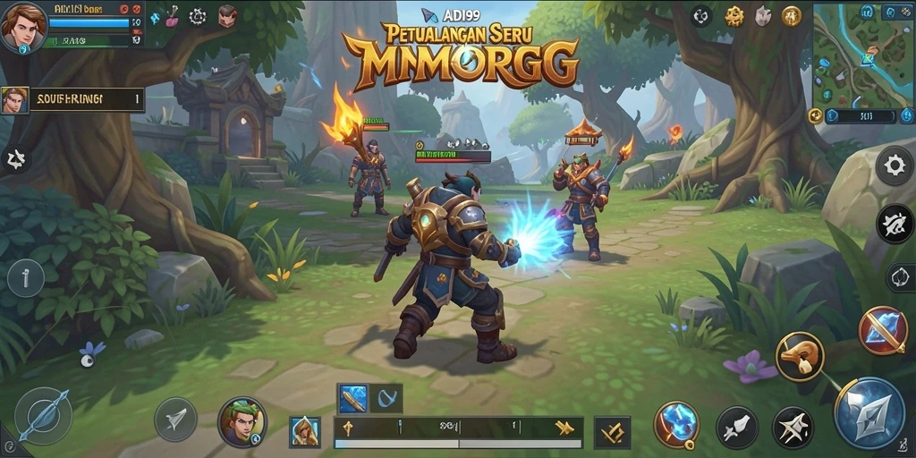Tampilan gameplay seru dalam dunia MMORPG ADI99 dengan grafis tinggi.