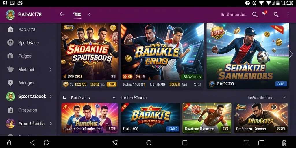 Tampilan gameplay menarik dari aplikasi BADAK178 Sportsbook.