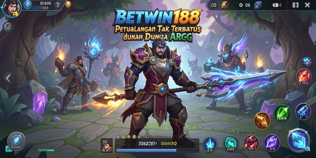 Screenshot BETWIN188 menampilkan aksi intens dalam pertarungan ARPG.