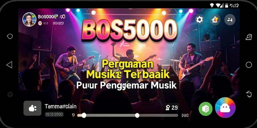 Screenshot gameplay BOS5000 menampilkan aksi seru dan interaksi musik.