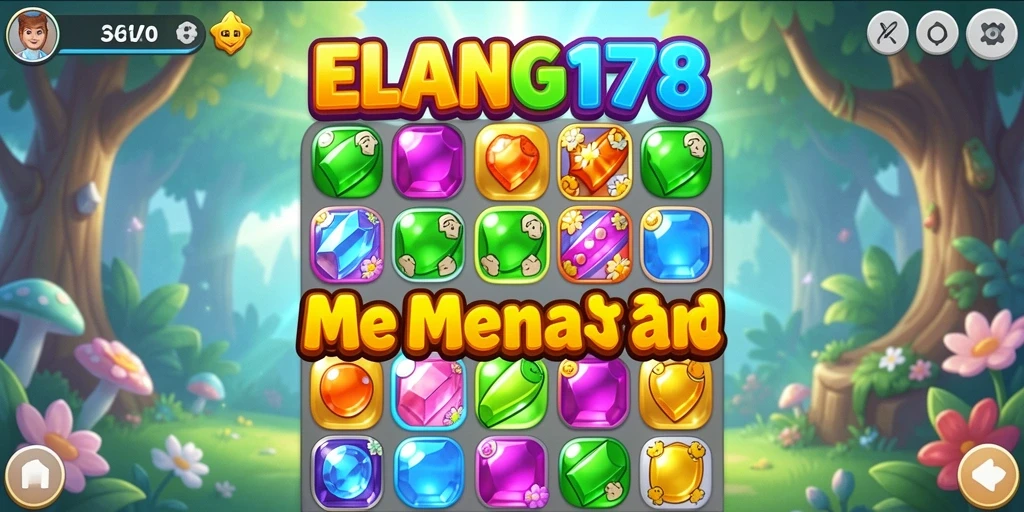 Tampilan screenshot gameplay ELANG178 yang menampilkan aksi mencocokkan simbol.