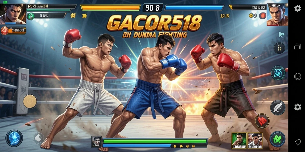Screenshot gameplay GACOR518 dengan aksi pertarungan yang mendebarkan.