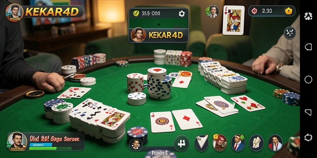 Tampilan gameplay Gaple yang menarik dan interaktif di KEKAR4D.