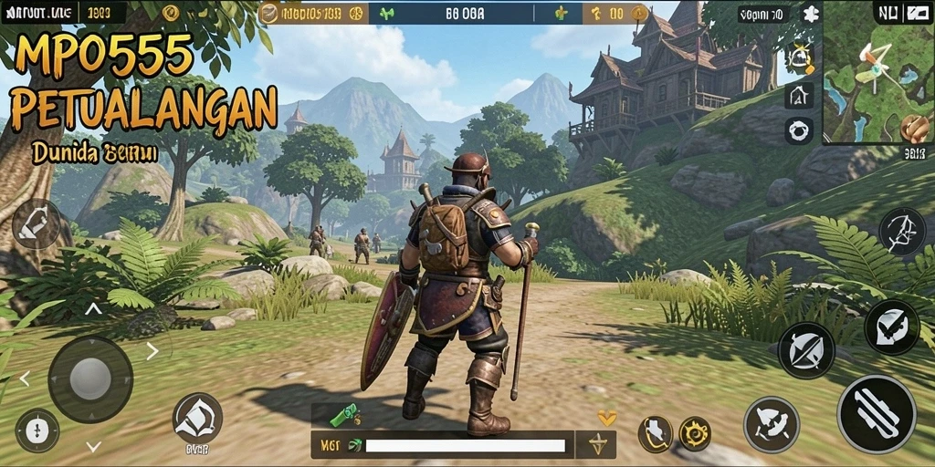Tampilan gameplay MPO555 menunjukkan kebebasan eksplorasi yang luas.