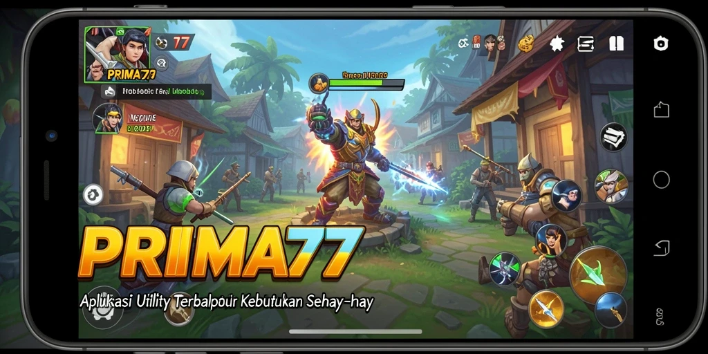 Tampilan antarmuka aplikasi PRIMA77 yang sederhana dan fungsional.