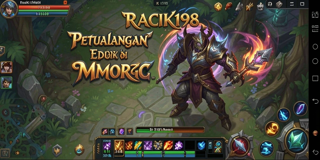 Screenshot dari gameplay <strong>RACIK198</strong> yang menampilkan aksi pertempuran di dunia MMORPG.