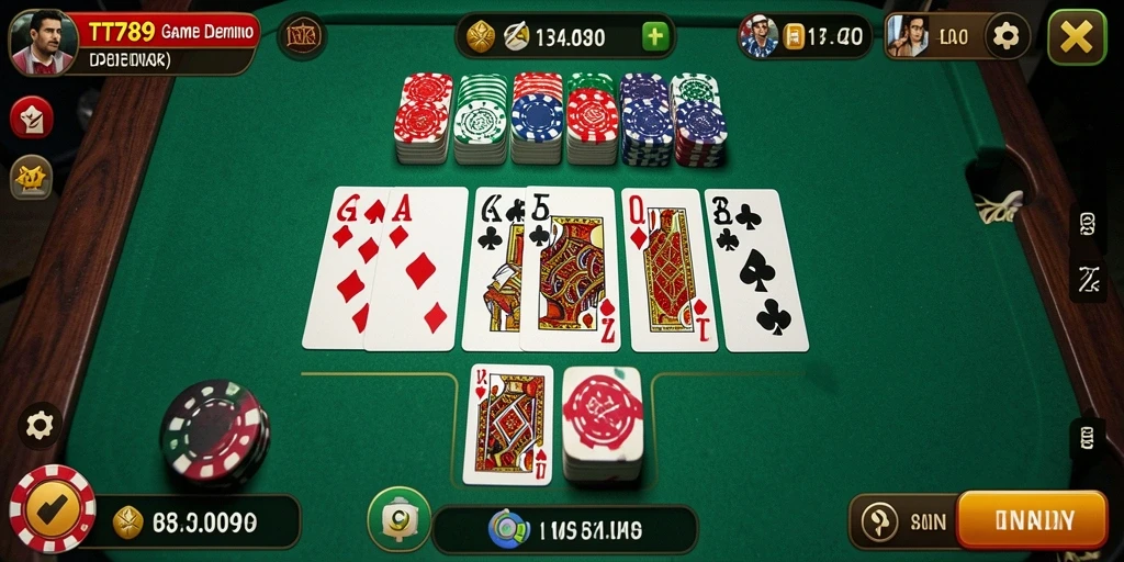 Screenshot gameplay Domino TT789 dengan tampilan menarik.